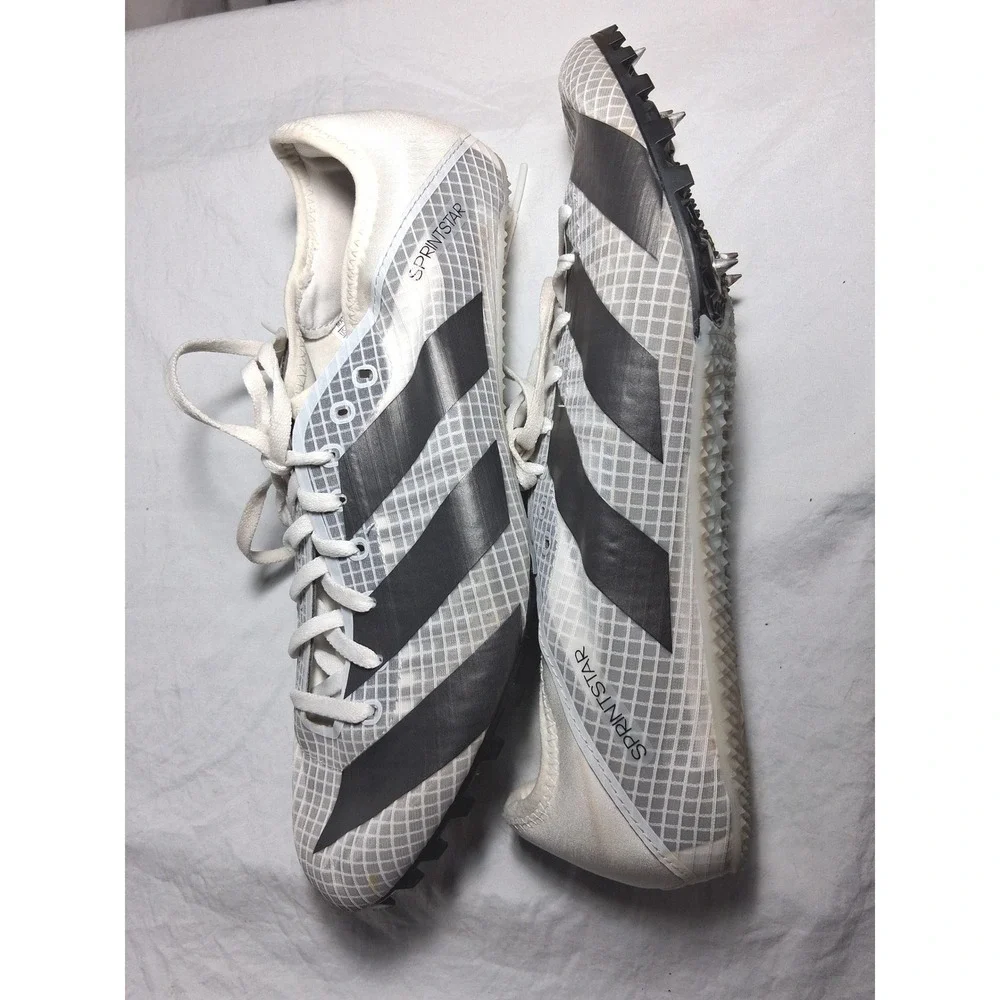 Adidas Sprintstar Track Field Spikes Mens 11 Grey Black GX6685 Running Shoes